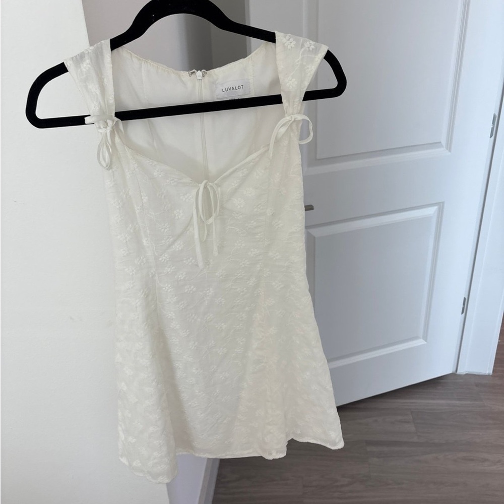 White floral dress